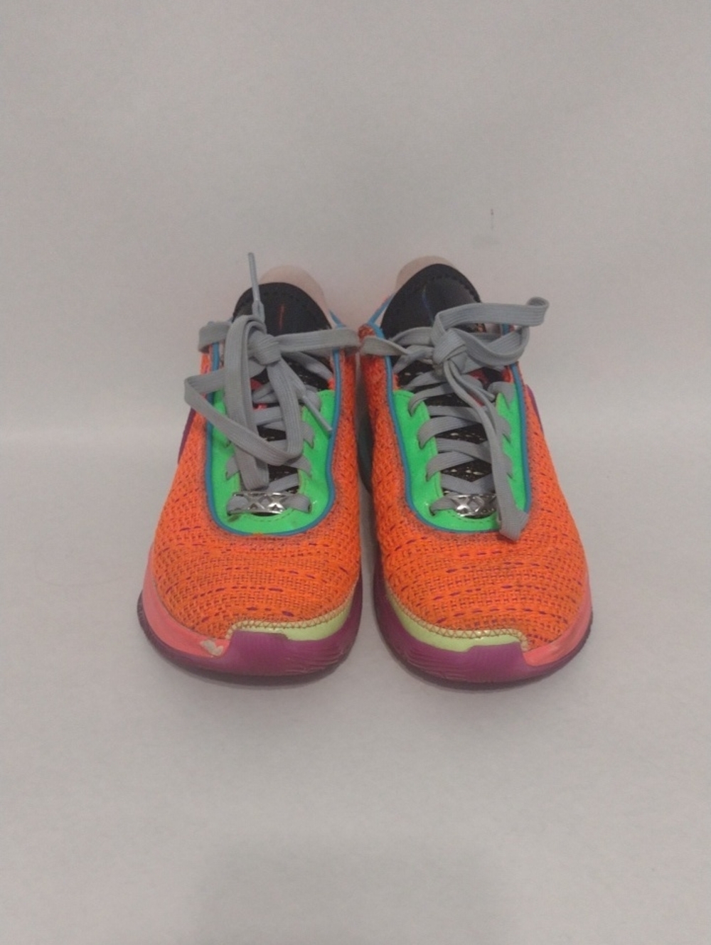 Nike Kids Orange Sneakers With Colorful Accents (J902)